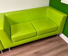 Lime Green sofas with chairs