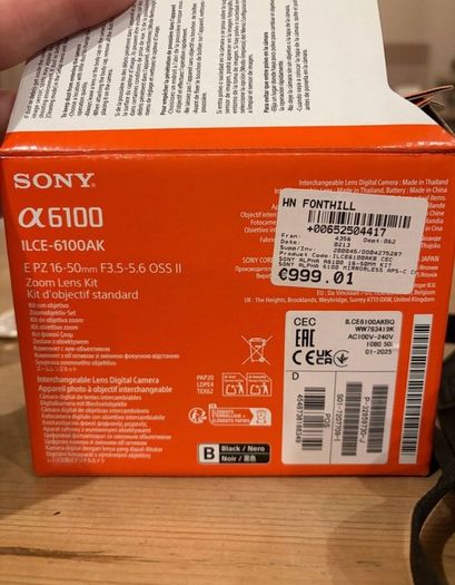 Sony Alpha A6100 Camera Mirrorless