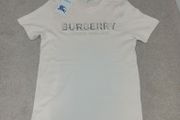 Burberry cream t-shirt with embroidered logo