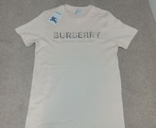 Burberry cream t-shirt with embroidered logo