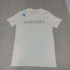 Burberry cream t-shirt with embroidered logo