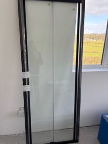 Black shower door