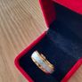 14ct gold plated Tungsten carbide ring size 10.5 Image 2