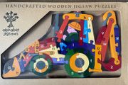 Alphabet Digger Backhoe jigsaw puzzle by Alphabet Jigsaws Brand new