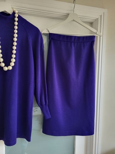 ARA Vintage two piece high neck and SKIRT co-ord Sz 10uk
