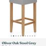 Breakfast Bar Stool Oak / Fabric Image 2