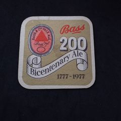 Bass : 200 Bicentenary Ale -,1777 - 1977 , Vintage Beer Mat/Coaster