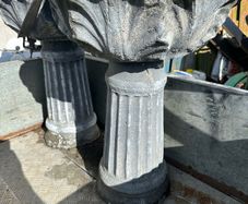 Stone garden planters bird bath