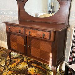 Edwardian Mahogany Sideboard With Mirror