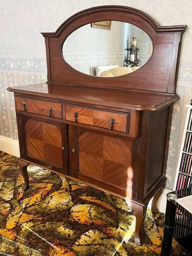 Edwardian Mahogany Sideboard With Mirror