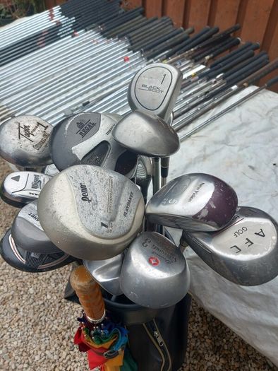 A selection of Golf clubs. Right handed clubs