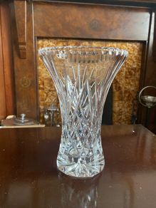 Collection of crystal vases and decanter