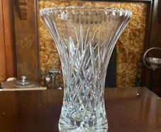 Collection of crystal vases and decanter
