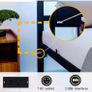 3ft Single Bed Frame with Headboard & LED Lights,Heavy Duty Metal Platform Bed Frame with Charging Station Image 4