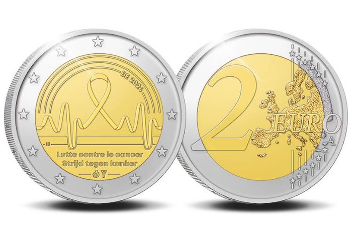Belgium 2 Euro Commemorative Coin 2024 - Fight against Cancer. Coincard. BU