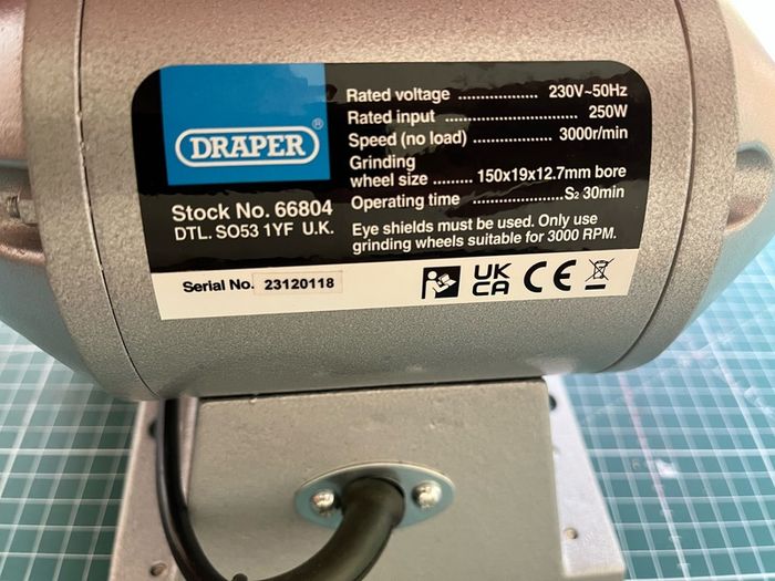 Draper Bench Grinder 250W 150mm