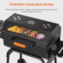 GRILL 23 Inch Charcoal BBQ 469 Sq In, Pentagonal Barbecue Grill with Viewing Window Furnace Coverand Thickened Chrome-plated Grill, Suit for Garden, Shed, Patio Image 5