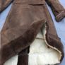 Vintage Ladies Mocklers Genuine Leather Shearling Nor'Easter Long Coat Size UK 8 Image 10