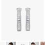 Newbridge silver CZ hoop earrings Image 2