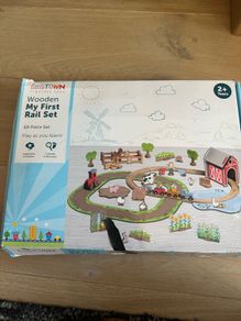 wooden railway set never used