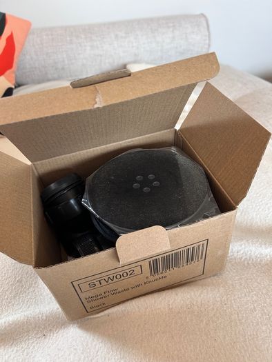 90mm Black Fast Flow Shower Tray Waste