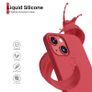 Liquid Silicone Shockproof Case For iPhone 13 Mini Luxury Soft Phone Cover Red New - FHT5IP13MLK Image 2