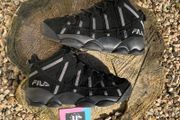 Premium FILA Mids Black Suede Grey Silver
