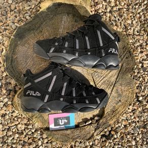Premium FILA Mids Black Suede Grey Silver