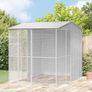 Bird Cage with Storage Grey 215 x 310 x 247 cm Galvanised Steel Image 3