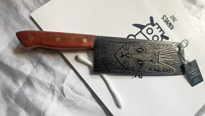 Unique Nakiri Knife Engraved By Di'Casteel