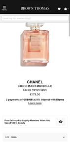 Chanel Coco Mademoiselle 100ml parfum for her