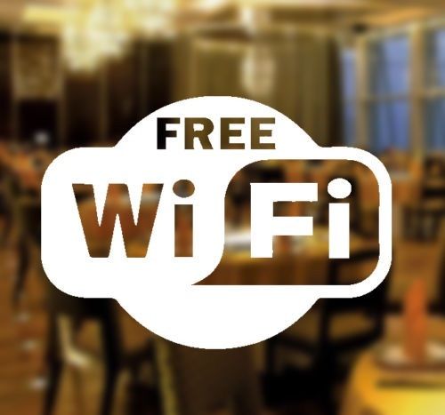 Free wifi restaurant / shop stickers