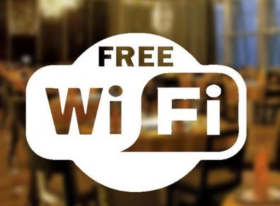 Free wifi restaurant / shop stickers