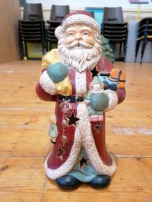 Christmas Santa Victorian Style Ceramic Tea Light holder