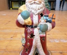 Christmas Santa Victorian Style Ceramic Tea Light holder