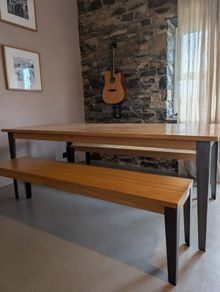 6ft oak table with extenders