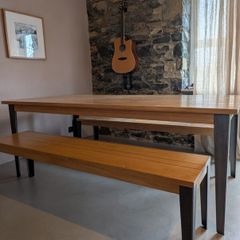 6ft oak table with extenders