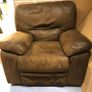 Brown Leather One-Seater Sofa Image 7