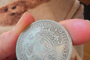 1942 South African Silver 2.5 Shillings - Stunning Natural Blue Toning