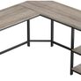 _Corner Desk, L-Shaped Computer Table, Study Table, with Storage Shelf, for Home Office, Easy Assembly, Industrial Style Image 2