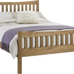 Double Wooden Bed Frame and Mattress
