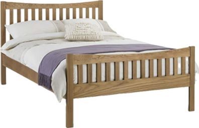 Double Wooden Bed Frame and Mattress
