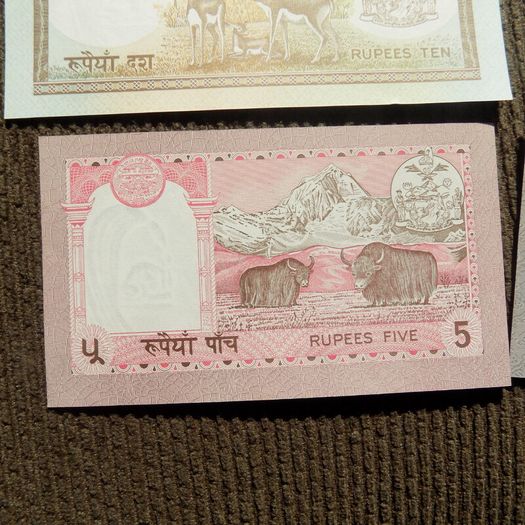 Nepal,lot of 4 Uncirculated Banknotes.1981-.
