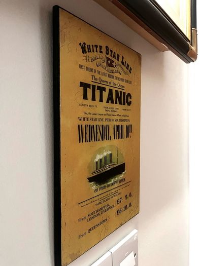 Vintage RMS Titanic Shadow Box & Titantic Plaque (W57cm x L38cm x D7.5cm))