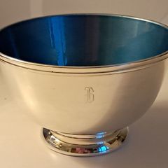 Vintage "Towle" Silversmiths Enameled Silver Bowl