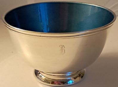 Vintage "Towle" Silversmiths Enameled Silver Bowl