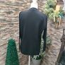 Black button up cardigan with glitter detail Merino wool blend Italy Image 5