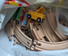 spare wood train tracks