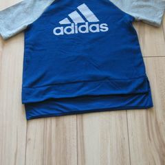 Ladies Blue and grey ADDIDAS sports top  hoodie size small/8 to 10