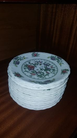 Vintage Crown Ducal Chinese Garden Dinner Set